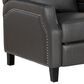Linon Home Decor Portico Push Back Recliner in Gray, , large