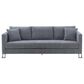 Blue River Heritage 2-Piece Sofa & Chair Set in Gray/Brushed Stainless Steel, , large