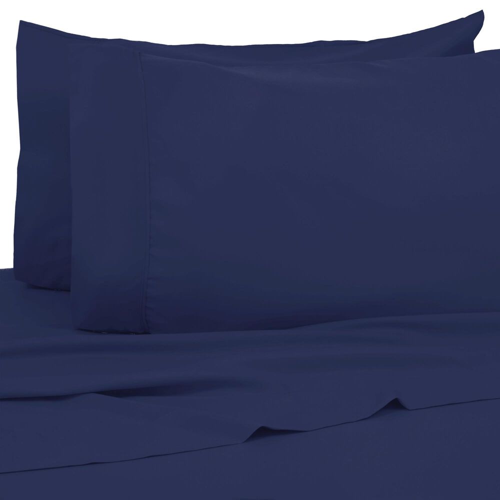 Trade Linker 4-Piece Queen Dorm Room 200 Thread Count Sheet Set in Navy, , large