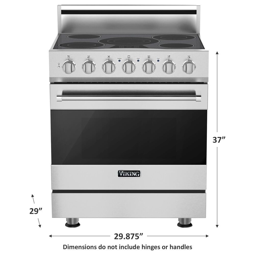 Viking Range 30&quot; Freestanding Electric Range with Self-Cleaning in Stainless Steel, , large