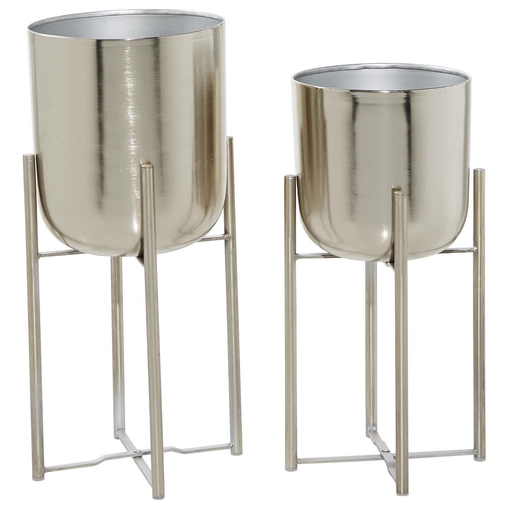 Maple and Jade Assorted Planters in Silver (Set of 2), , large