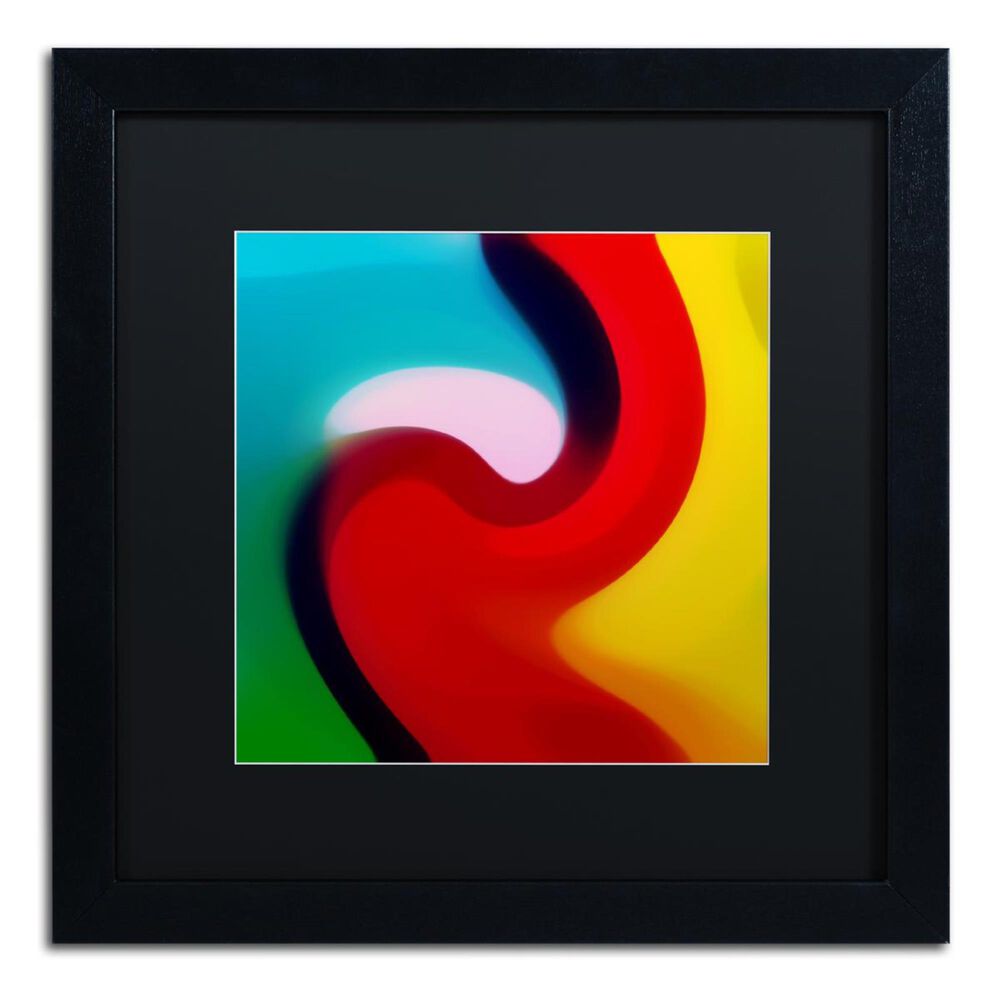 Timberlake 11" x 11" Moon Resting 2 Art in Black Matting and Black Frame, , large