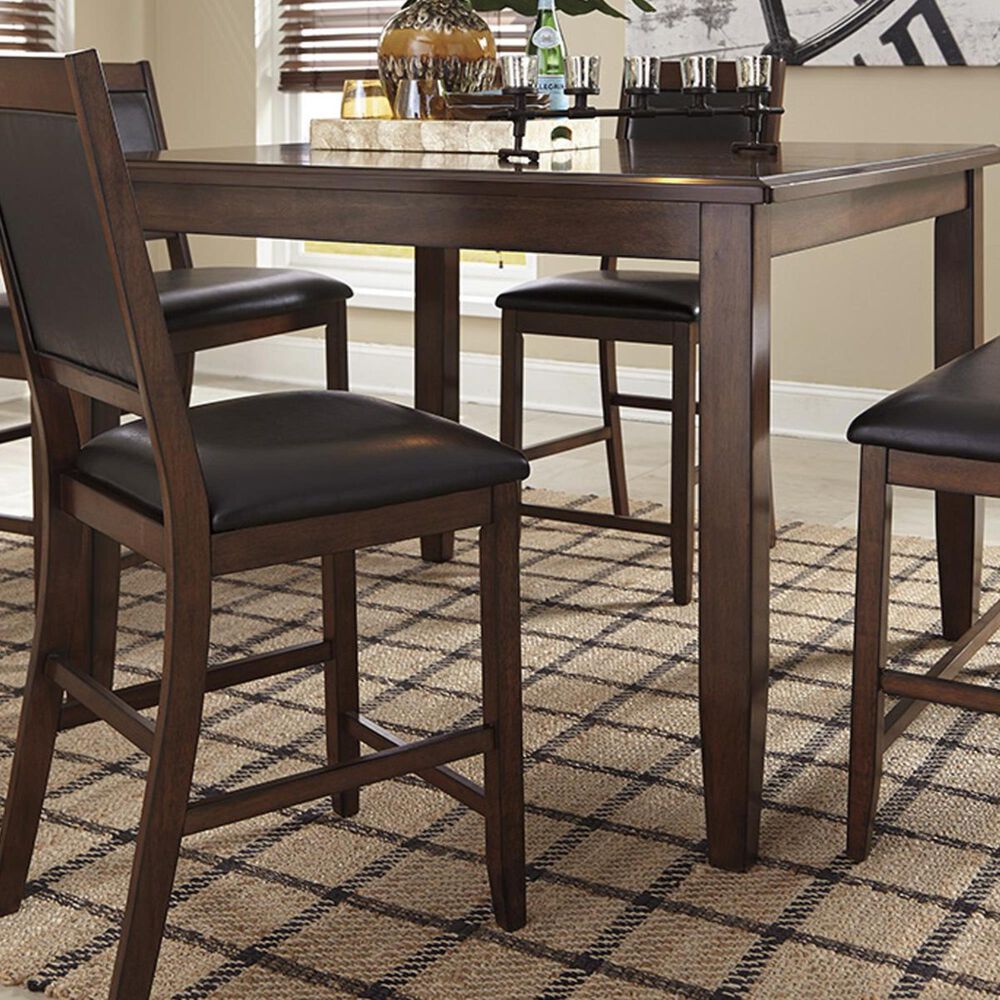 Signature Design By Ashley Meredy 5 Piece Counter Dining Set In Warm Brown Nebraska Furniture Mart Piece Counter Dining Set In Warm Brown, Meredy Dining Room Table And Chairs With Bench Set Of 6