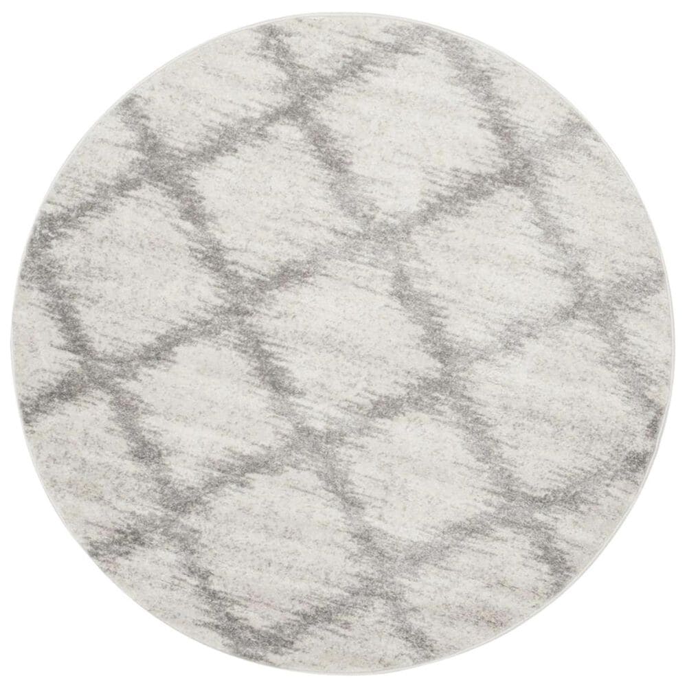 Safavieh Adirondack ADR122B 6&#39; Round Ivory and Silver Area Rug, , large