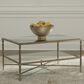 Ashley Cloverty Cocktail Table in Aged Gold and Clear, , large