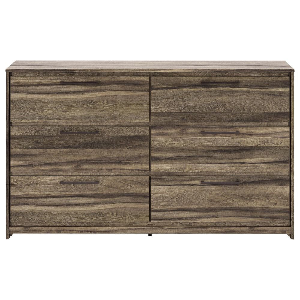 Ashley Elbrim 3-Piece Full Panel Bedroom Set in Weathered Brown, , large