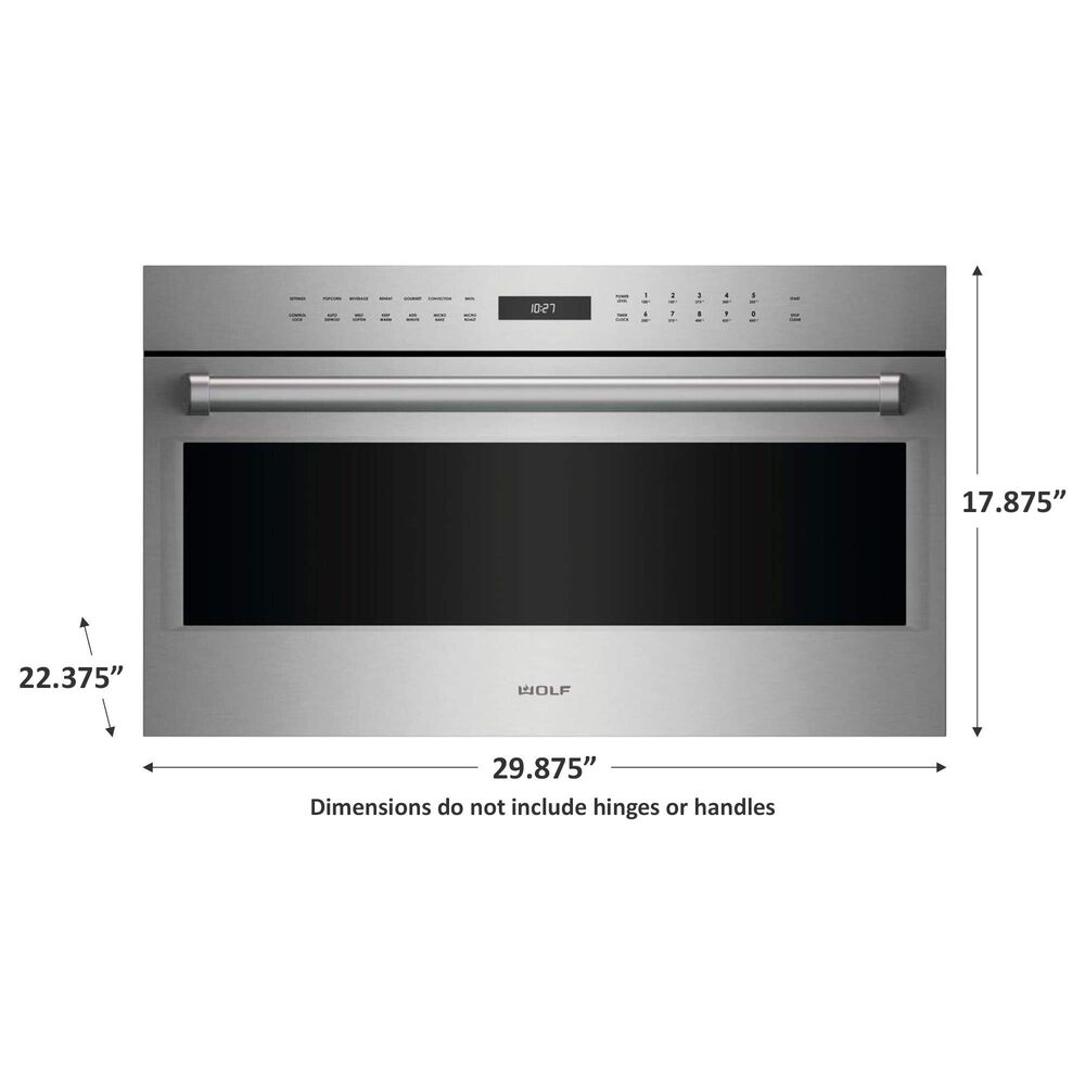 Wolf 30&quot; E Series Professional Speed Oven in Stainless Steel, , large