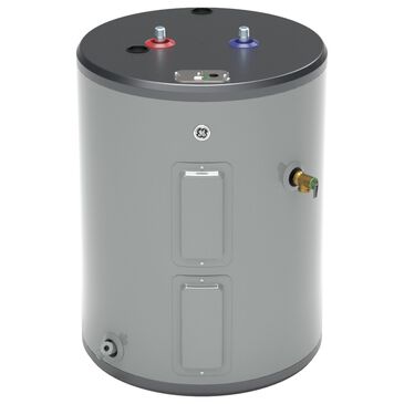 GE Appliances 26-Gallon Top Port Lowboy Electric Water Heater in Gray, , large
