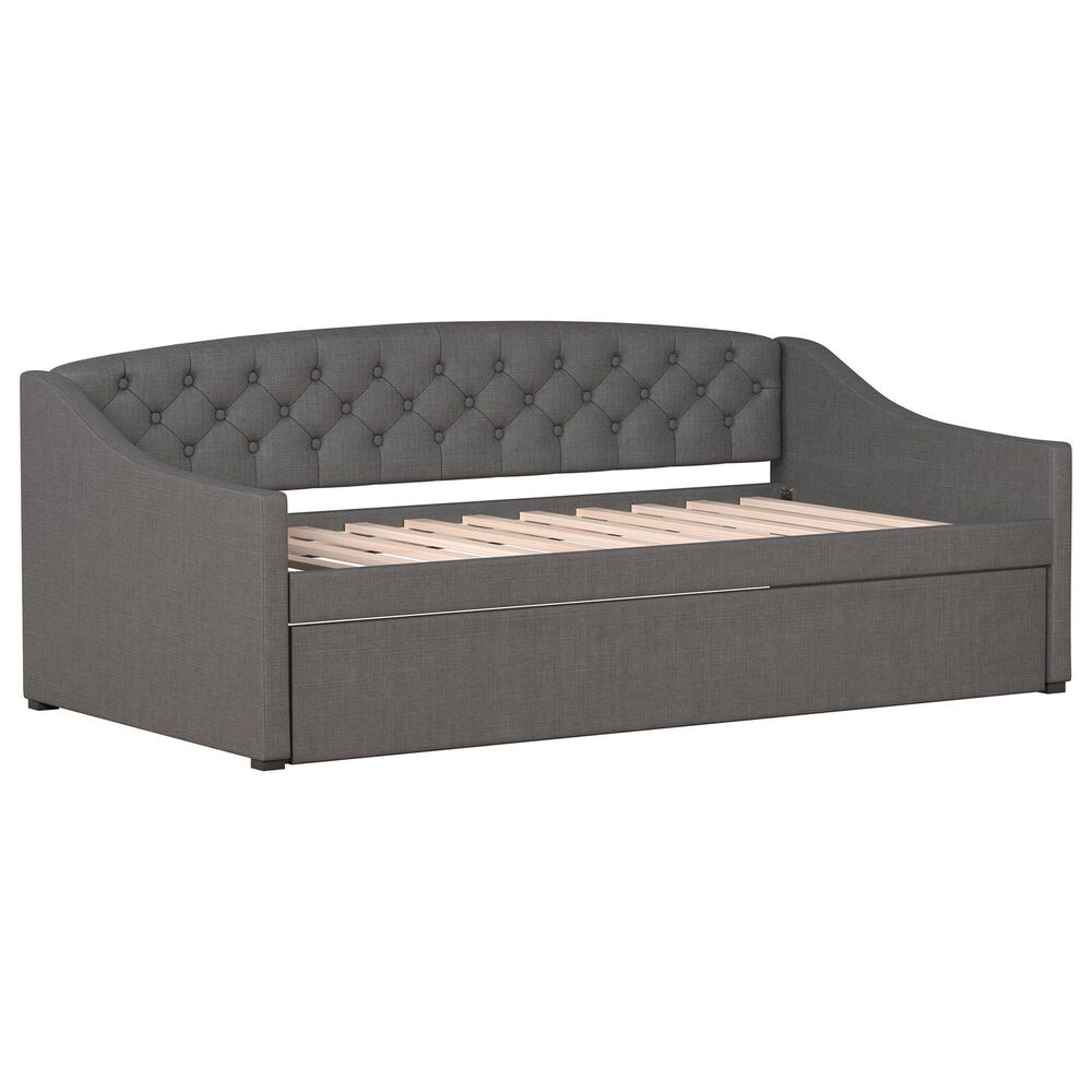 The Monday Company Zoey Upholstered Daybed with Trundle in Charcoal, , large