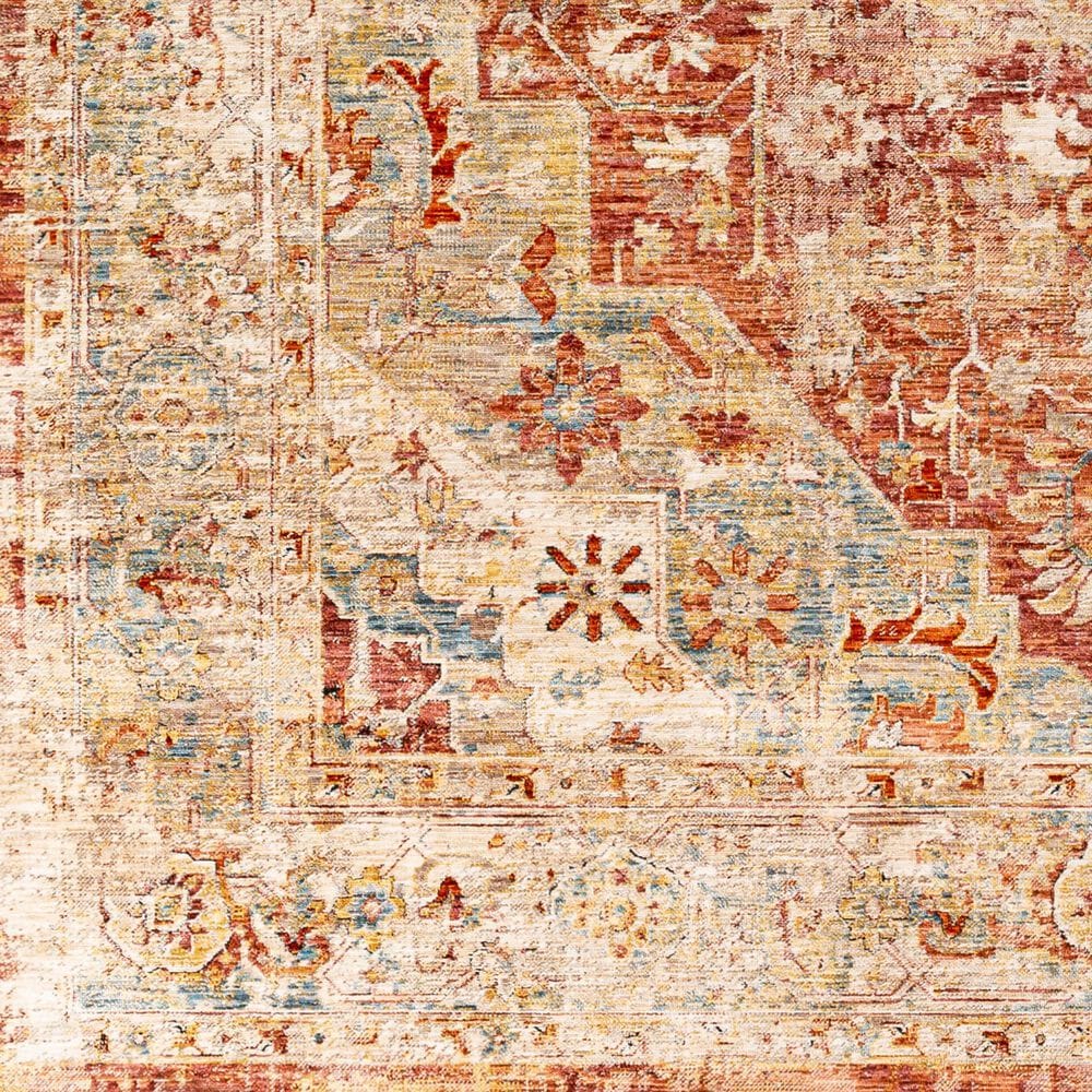 Surya Aspendos 5&#39; x 7&#39;5&quot; Rust, Burgandy, Dusty Pink, Dark Blue, Wheat, Taupe, Gray, Black and Cream Area Rug, , large