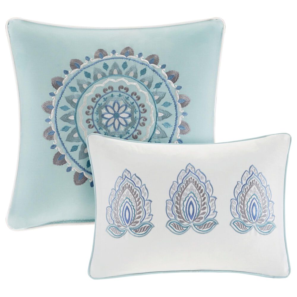 Hampton Park Isla 8-Piece Queen Reversible Comforter Set in Blue, , large