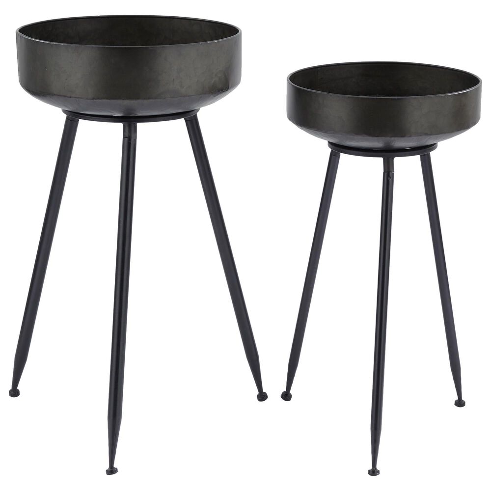 Maple and Jade 30" x 20" Planter in Black (Set of 2), , large