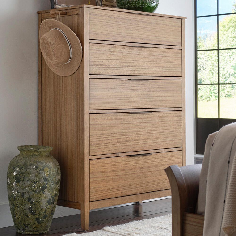 Riva Ridge Cyrus 5 Drawer Chest in Almond Bisque, , large