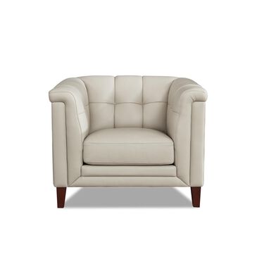 Hydeline Arvo Leather Accent Chair in Vanilla White, , large