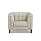 Hydeline Arvo Leather Accent Chair in Vanilla White, , large