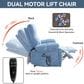 Hearth and Haven Large Power Lift Recliner in Blue, , large