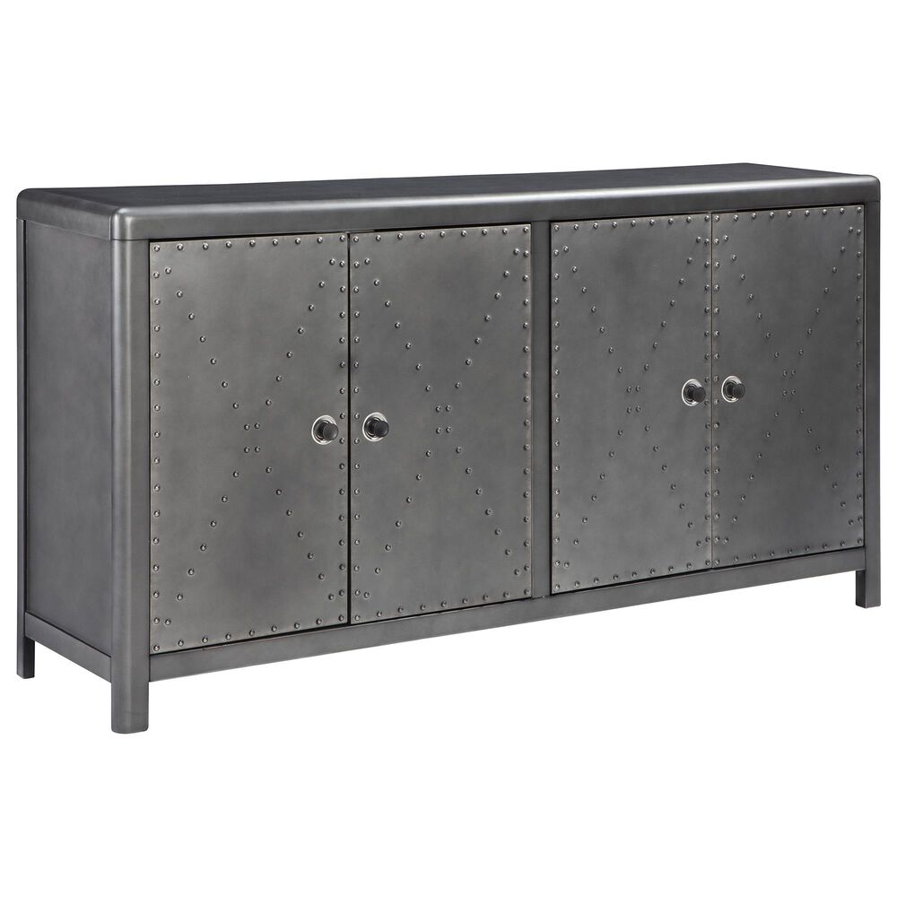 Signature Design by Ashley Rock Ridge Accent Cabinet in Gunmetal, , large