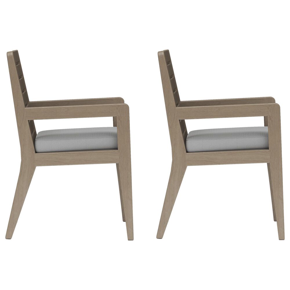 Homestyles Sustain Patio Dining Chair with Gray Cushion in Stain Brown &#40;Set of 2&#41;, , large