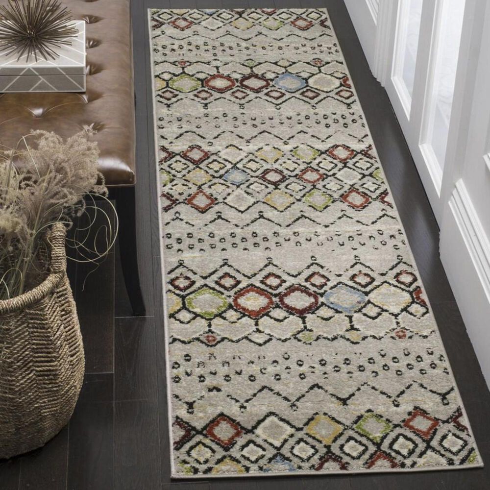 Safavieh Amsterdam AMS108G 2&#39;3&quot; x 14&#39; Light Grey Runner, , large