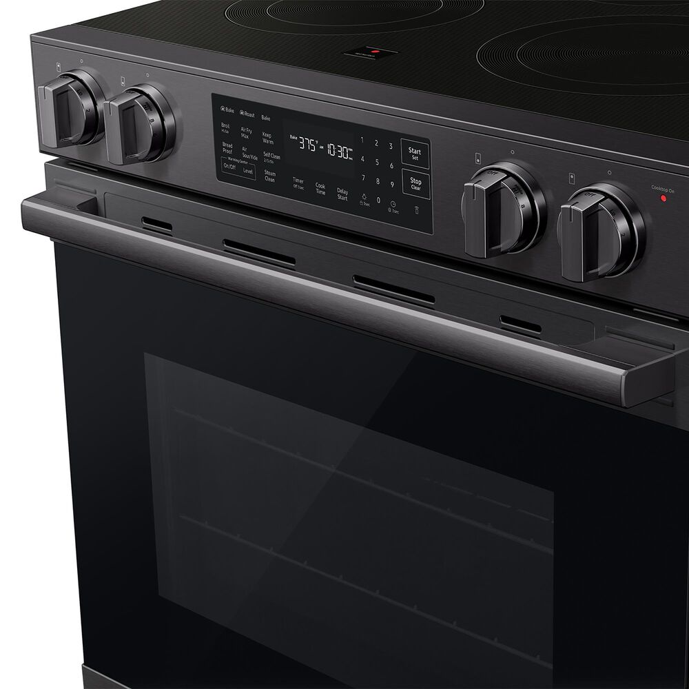 Samsung Bespoke 6.3 Cu. Ft. Smart Slide-In Electric Range with True Convection in Matte Black Steel, , large