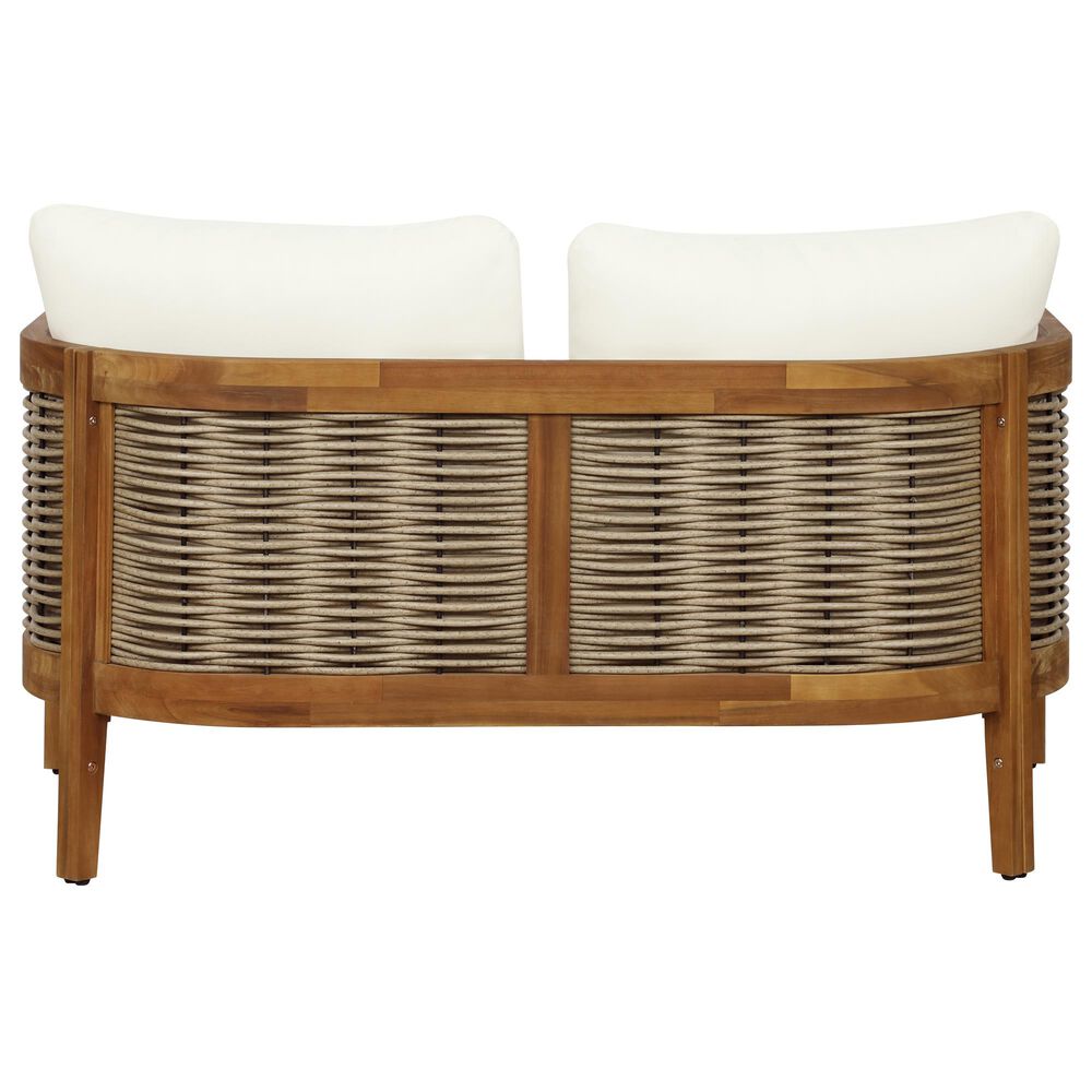 Linon Home Decor Chaddsley 2-Piece Outdoor Conversation Set in Brown, , large