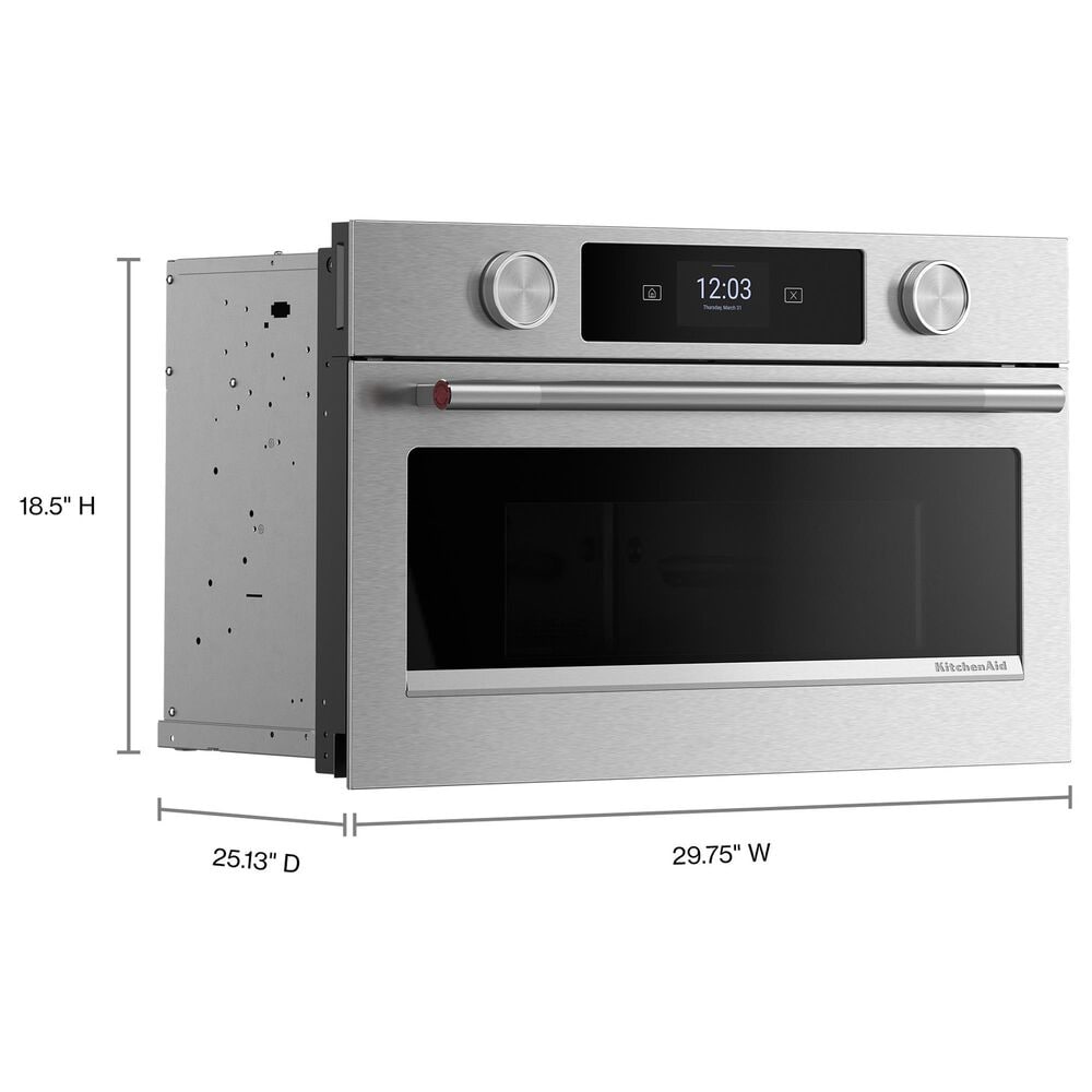 KitchenAid 1.4 Cu. Ft. Built In Microwave Oven with Air Fry in PrintShield Stainless Steel, , large