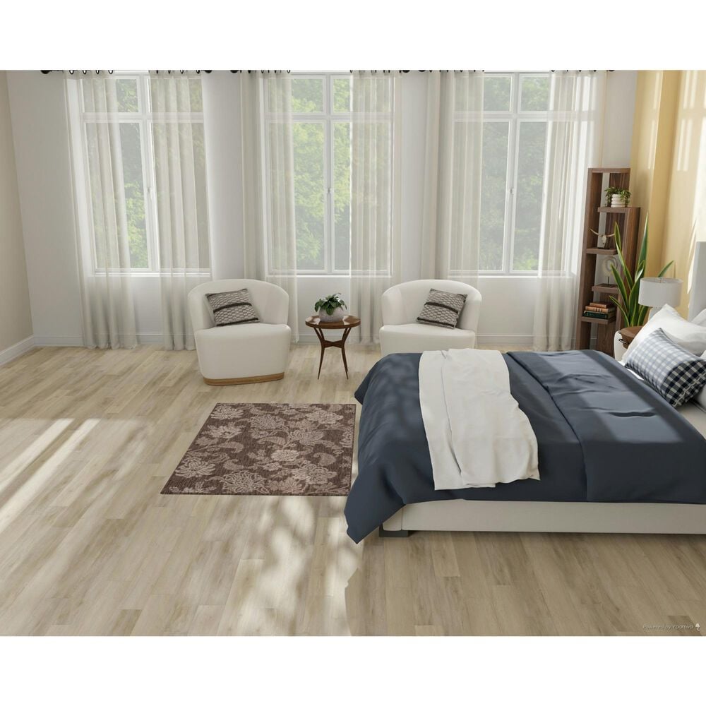 Nourison Garden Oasis Floral Mocha 3&#39; x 5&#39; Indoor/Outdoor Area Rug, , large