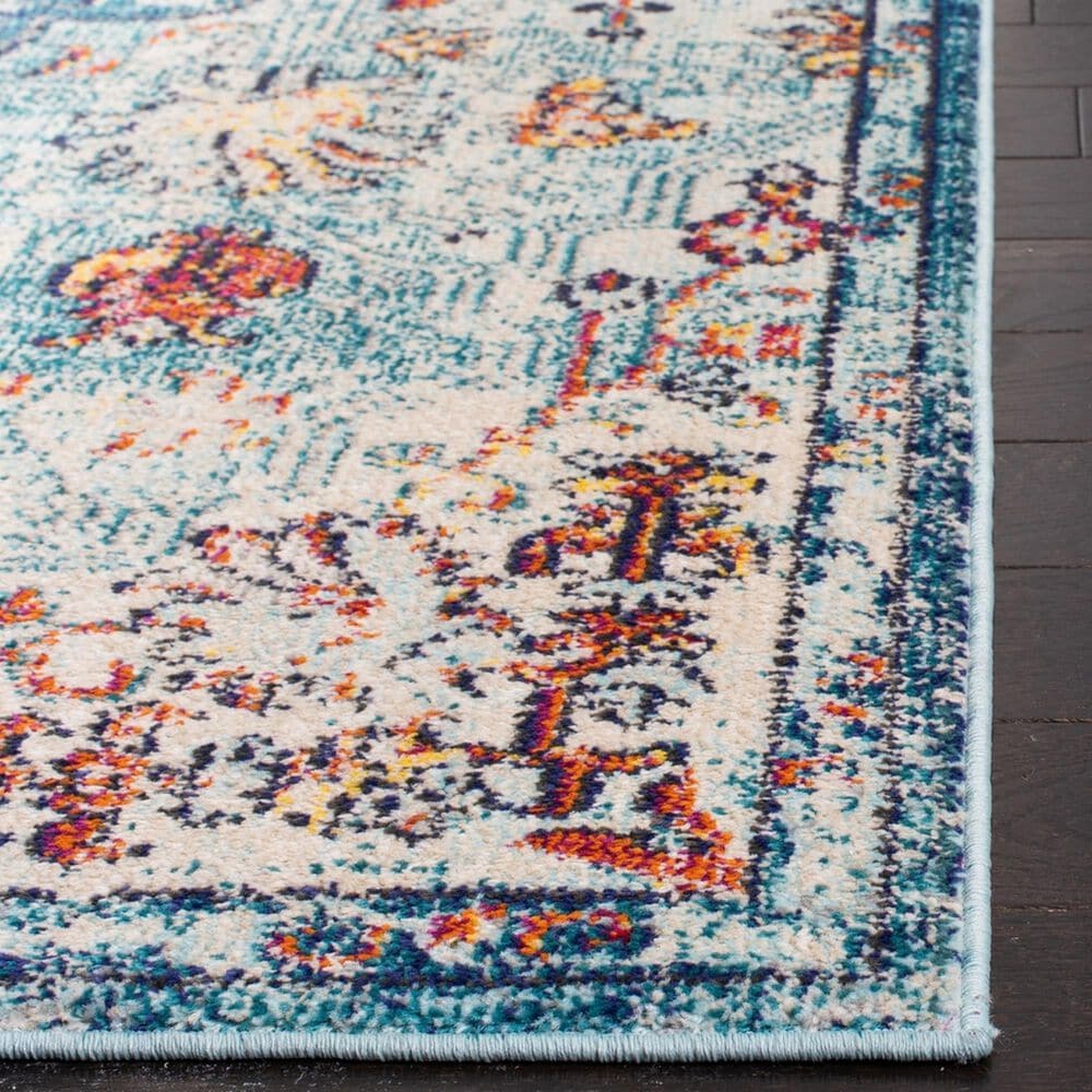 Safavieh Madison MAD447K 2'2" x 14' Navy and Light Blue Runner, , large