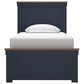 Ashley Landocken Twin Panel Bed in Brown and Blue, , large
