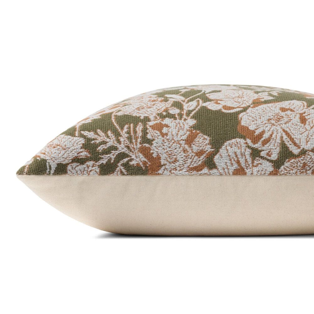 Loloi Matilda 18&quot; Square Throw Pillow in Olive, Orange and Beige, , large