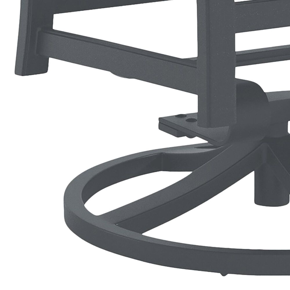 Tropitone Muirlands Padded High Back Swivel Rocker with Fog Bound Sling in Graphite, , large