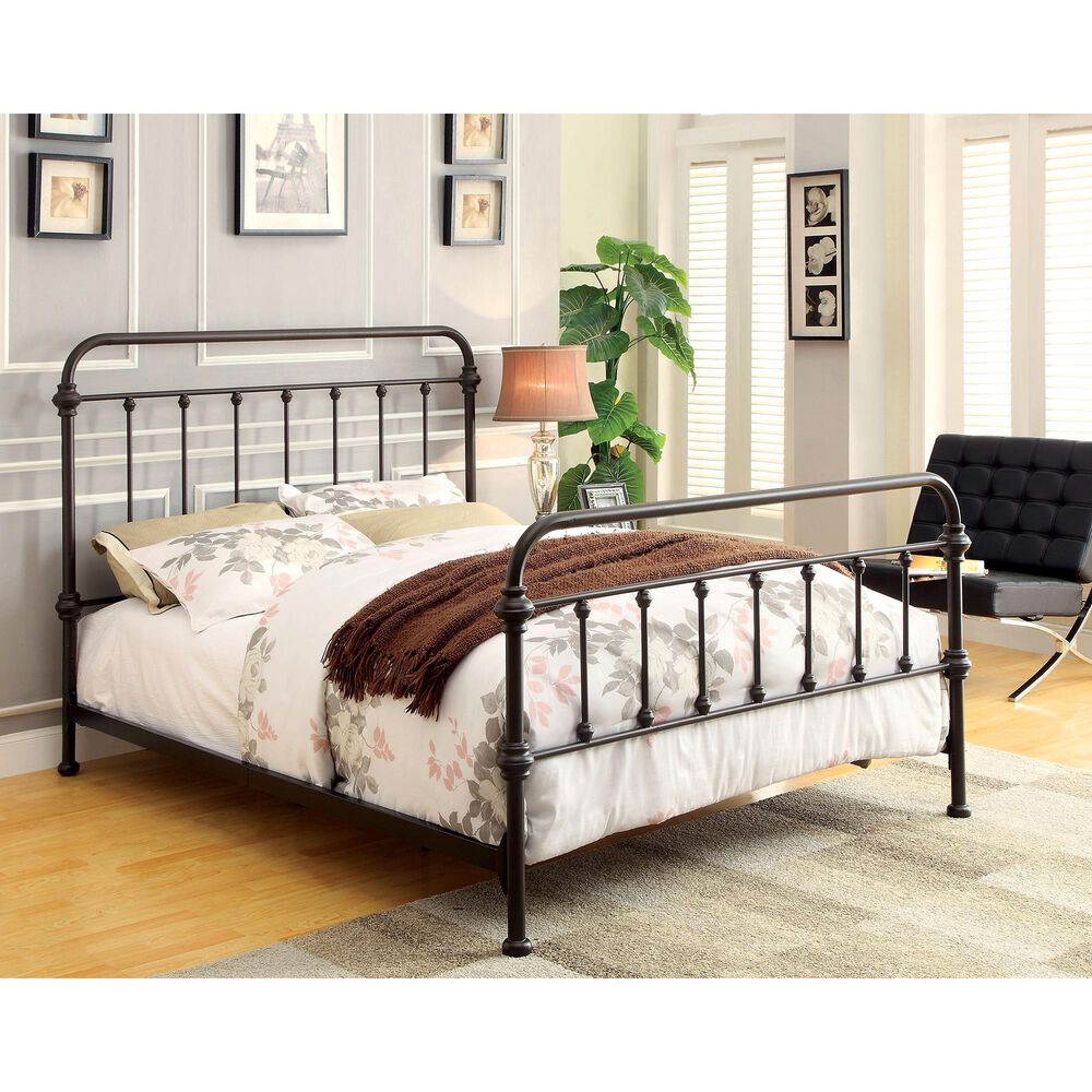 Furniture of America Durkin King Bed in Dark Bronze, , large