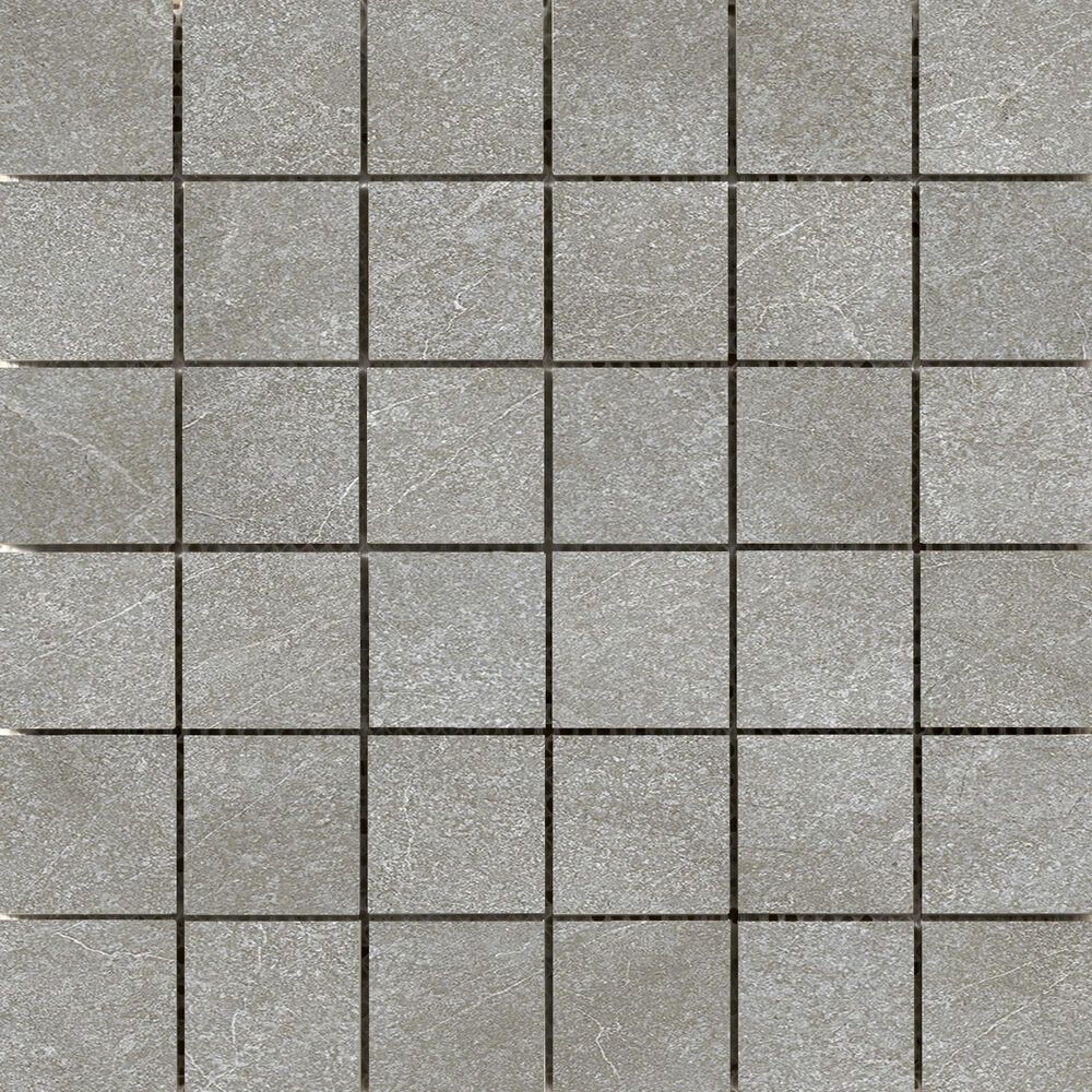Emser Anthem Gray 2" x 2" Square on 12" x 12" Ceramic Mosaic Sheet, , large