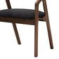 Baxton Studio Wendy Arm Chair with Black Cushion in Walnut Brown (Set of 2), , large