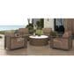 Ebel Outdoor Furniture Corte Patio Swivel Glider Chair in Cocoa and Hazel, , large