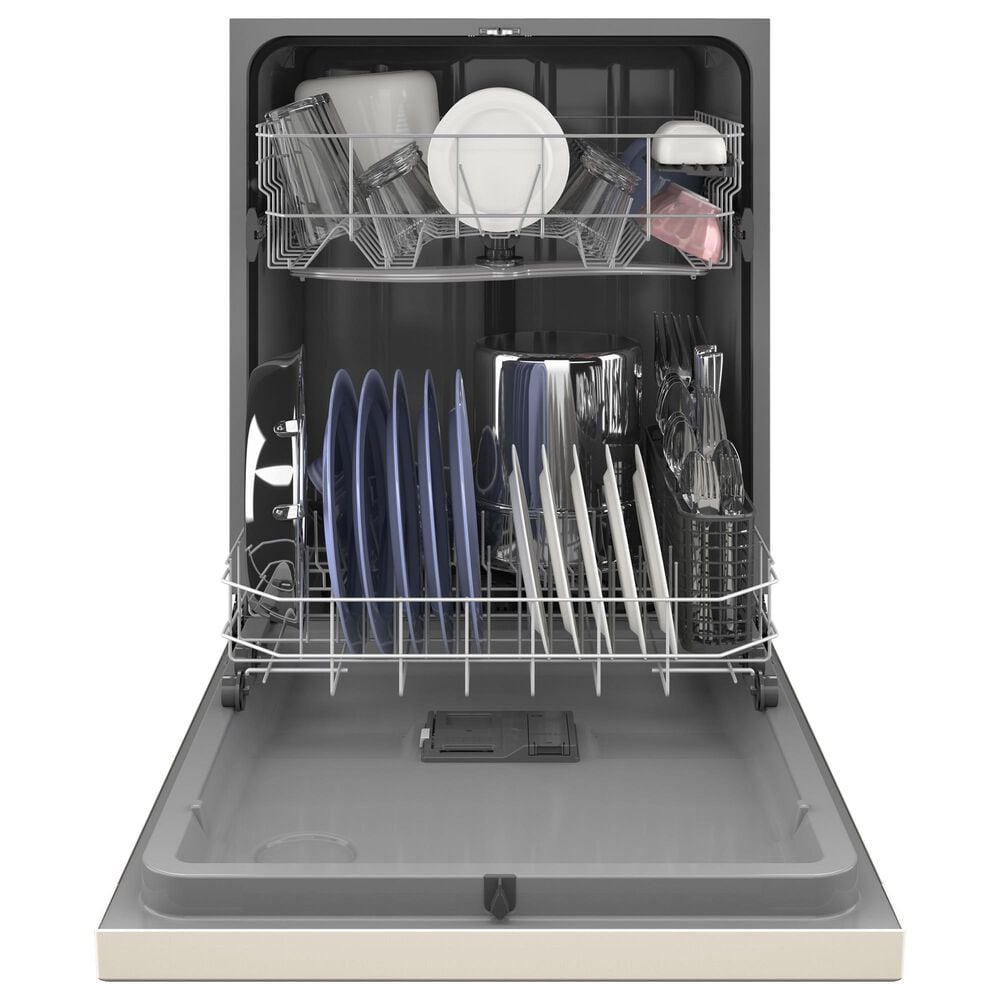 GE Appliances 24 " BuiltIn Dishwasher with Steam + Sanitize in Bisque
