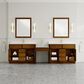 James Martin Vanities Bellshire 120" Dual Bathroom Vanity Set in Honey Oak with Single Hole 3 cm White Zeus Quartz Top and Rectangular Sinks, , large