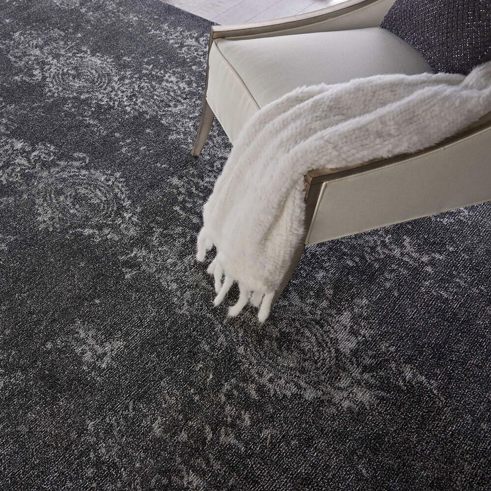 Nourison Silk Shadows 7&#39;9&quot; x 9&#39;9&quot; Graphite Area Rug, , large