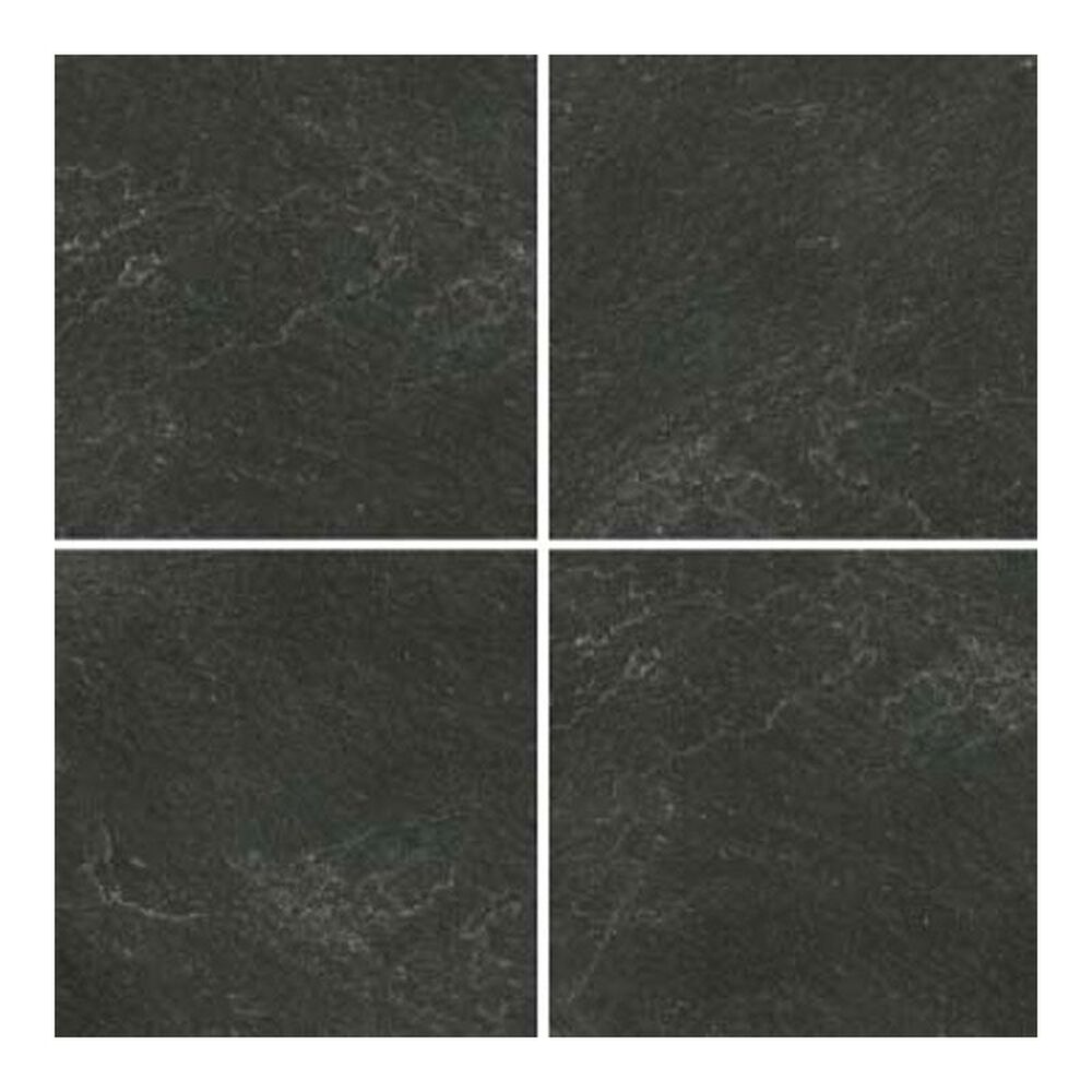 Emser Slate Midnight Black Calibrated 16" x 16" Natural Stone Tile, , large