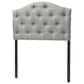 Baxton Studio Myra Twin Upholstered Panel Headboard in Grey, , large