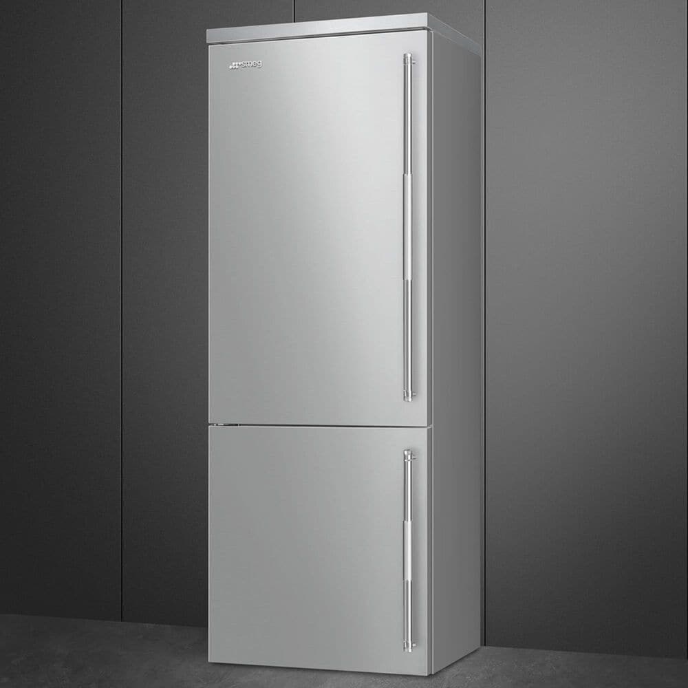 SMEG 16.28 Cu. Ft. Freestanding Bottom Freezer Refrigerator with Left Hinge in Stainless Steel, , large