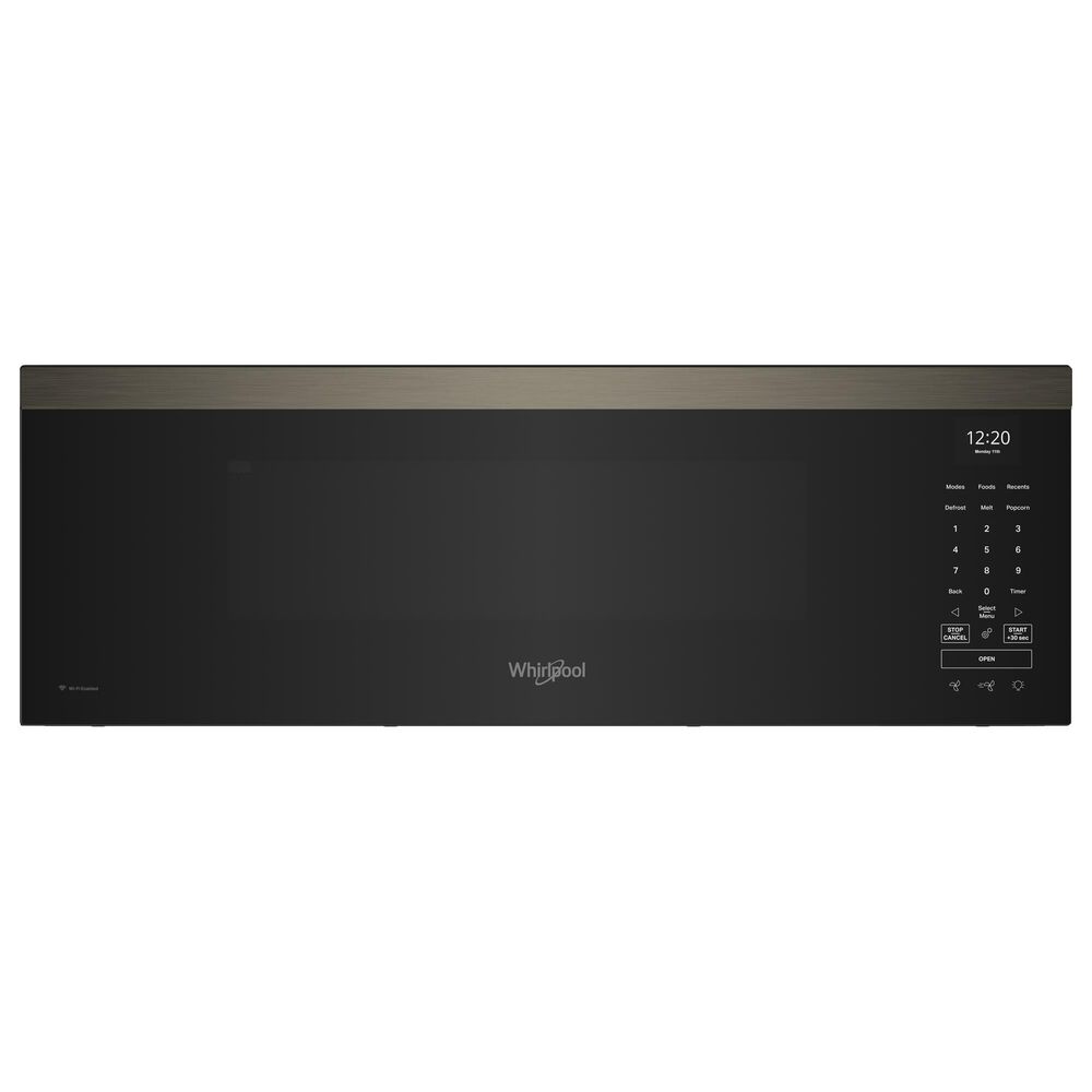 Whirlpool 1.1 Cu. Ft. Low Profile Microwave Hood Combination in Black Stainless, , large