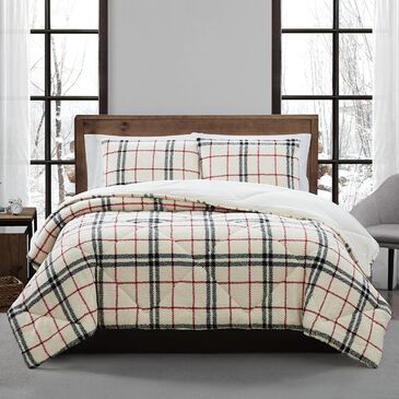 Pem America London Fog Popcorn 3-Piece Full/Queen Comforter Set in Black and Red, , large