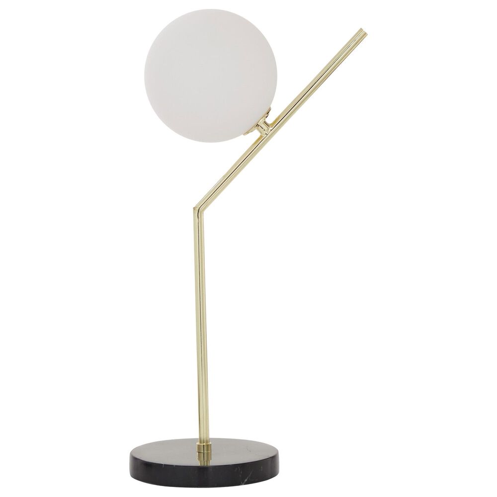 CosmoLiving by Cosmopolitan 19" Metal Table Lamp in Shiny Gold and Black, , large