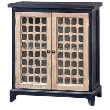 Rustic Imports Sandia 2-Door Curio in Midnight Blue, , large