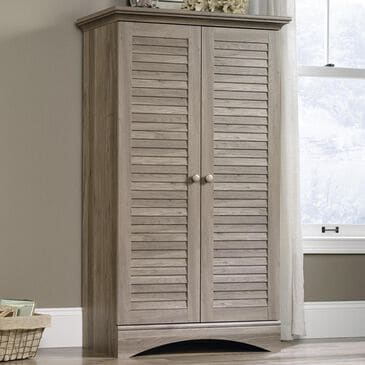 Living Essentials Harbor View Storage Cabinet in Salt Oak Finish, , large