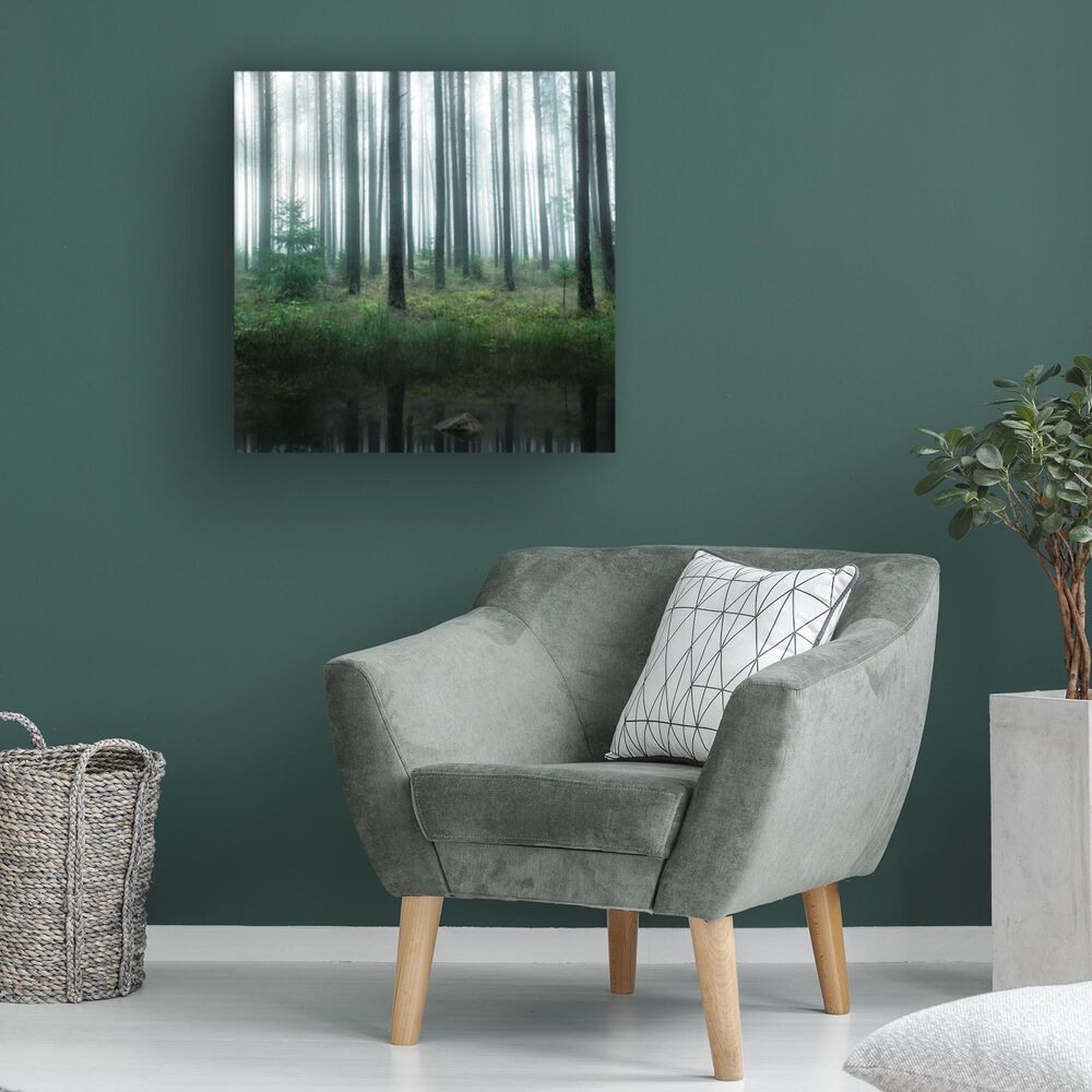 Timberlake Christian Lindsten &#39;Lake In Forest&#39; 24&quot; x 24&quot; Canvas Art, , large