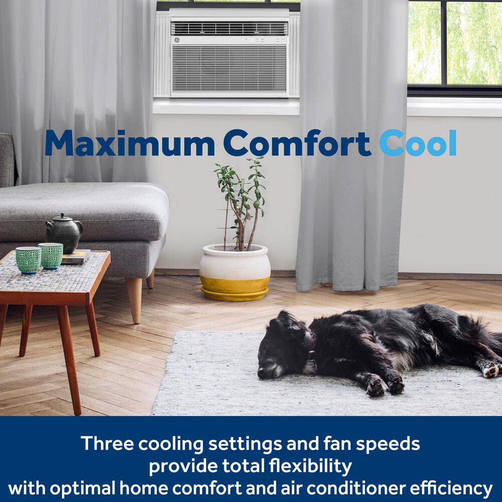 GE Appliances 8000 BTU Smart Electronic Window Air Conditioner in White, , large