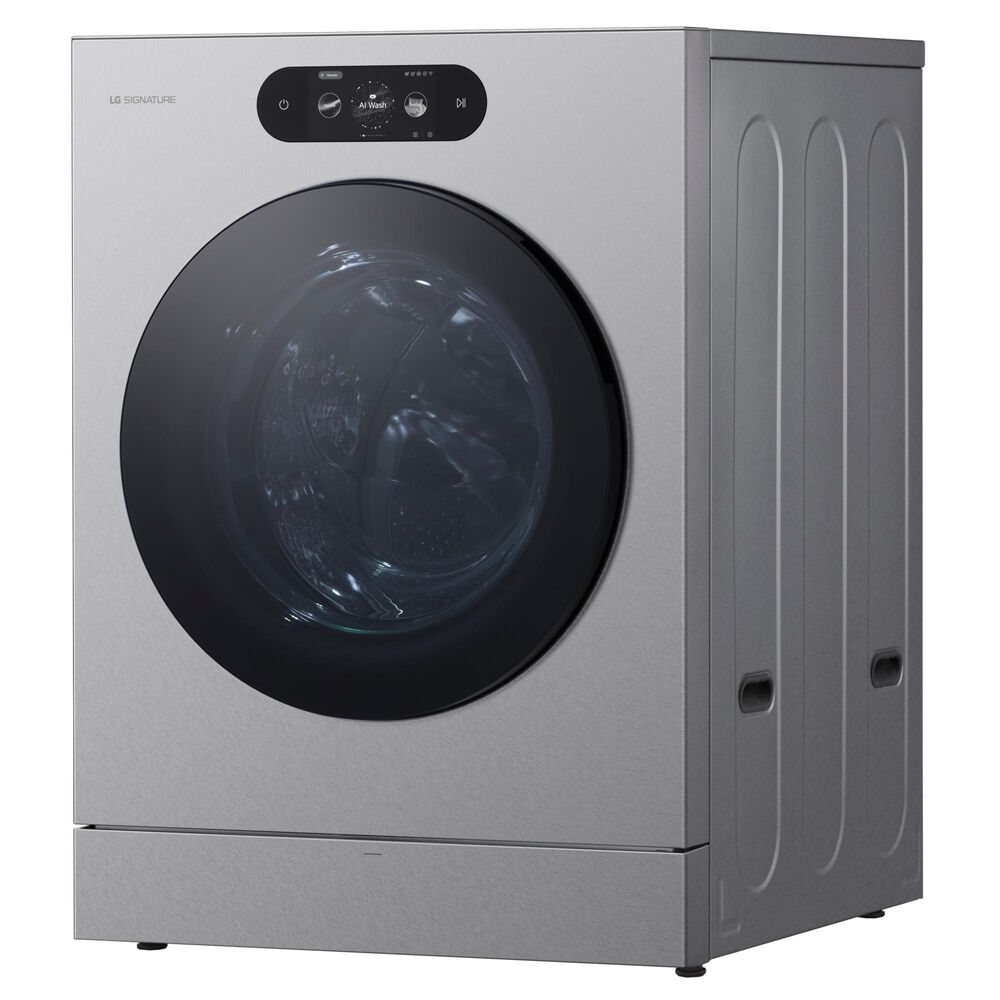 LG 5.8 Cu. Ft. Mega Capacity Smart Front Load Washer in Brushed Platinum Steel, , large