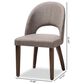 Baxton Studio Wesley Side Chair with Light Grey Cushion in Walnut (Set of 2), , large